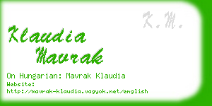 klaudia mavrak business card